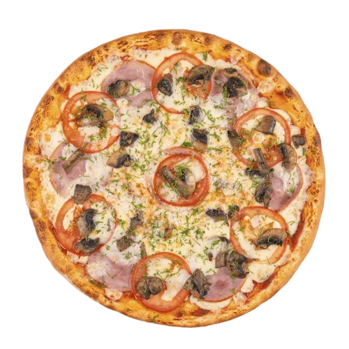 Пицца Ветчина + Грибы, половина