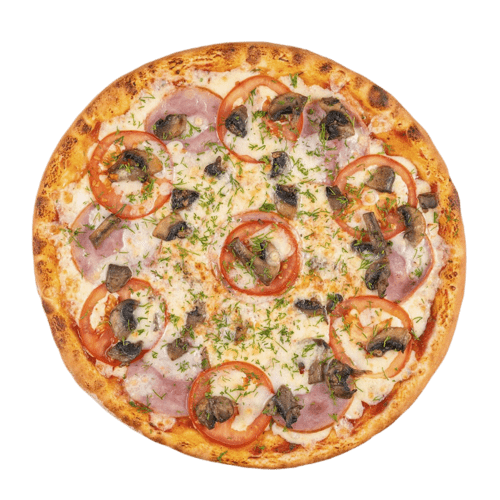 Пицца Ветчина + Грибы, половина